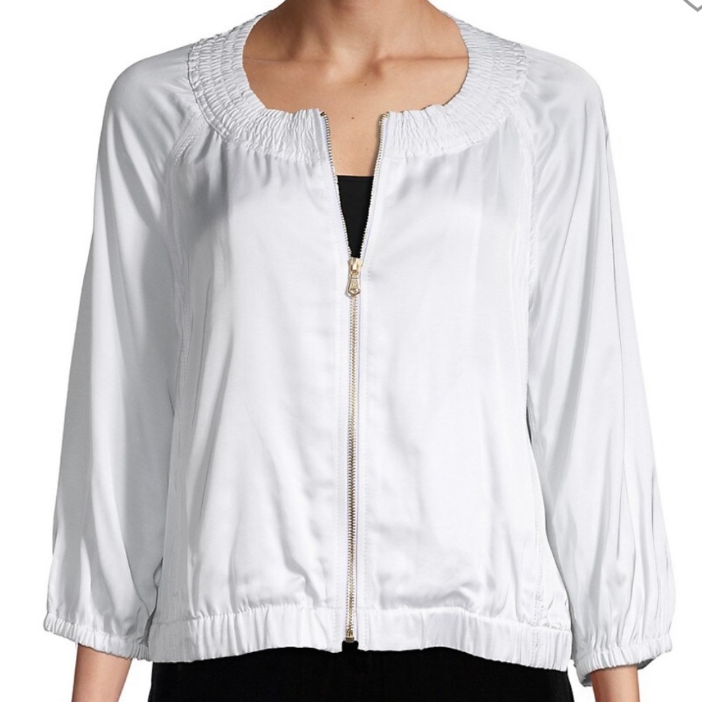 Donna Karen Ruched Bomber Jacket, Worn Once, size XS